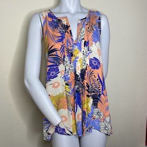 Small Sanctuary Floral Pleated Top